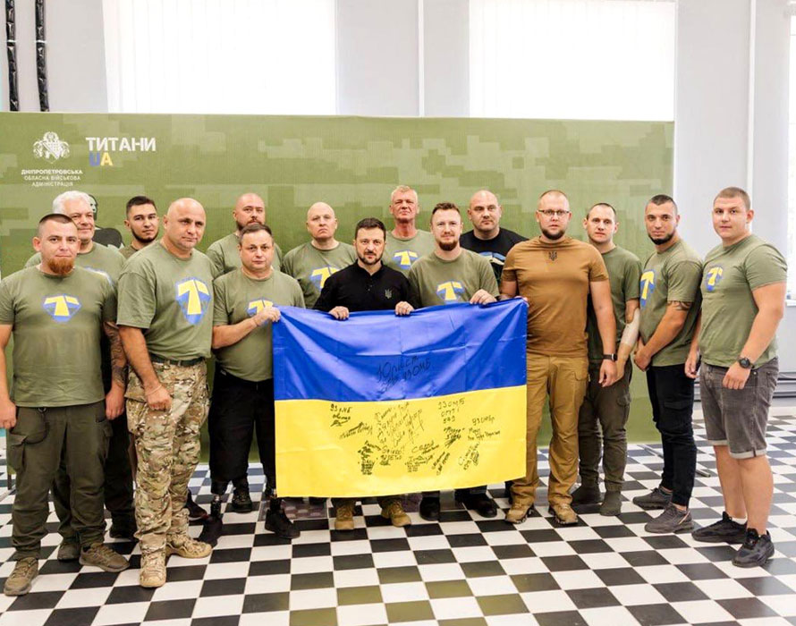 На першій зустрічі з Президентом України В. Зеленським. ТитаниUA, Дніпро, 2024