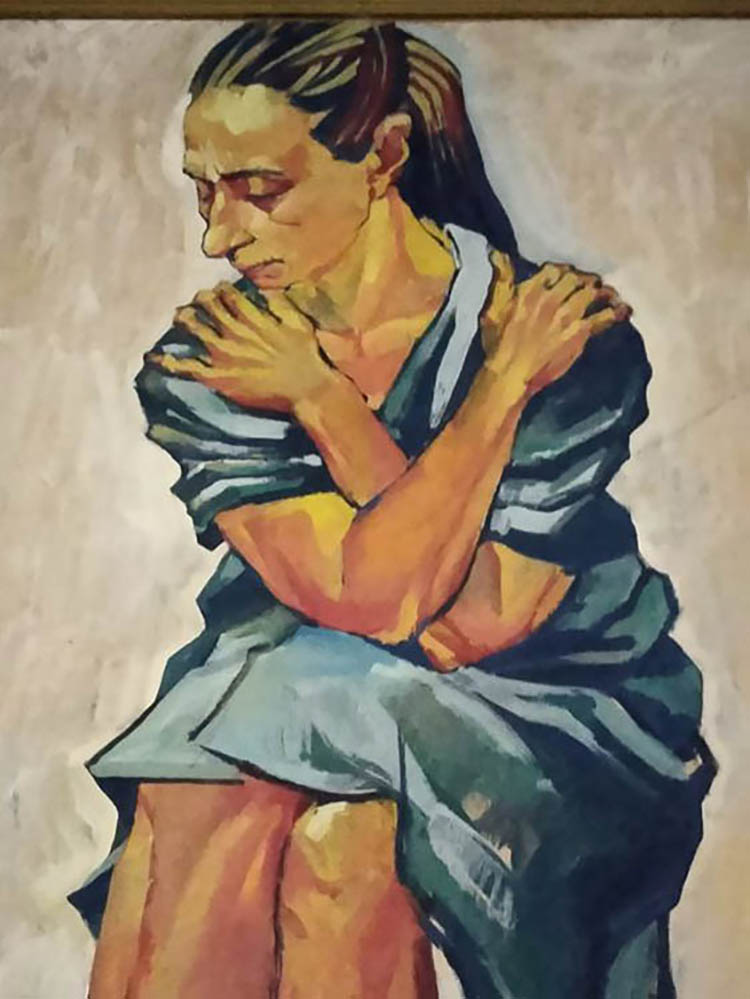 С.Гречаний «Портрет мами», 1993р., картон, темпера / https://dv-gazeta.info/wp-content/uploads/2022/12/bbb.jpg