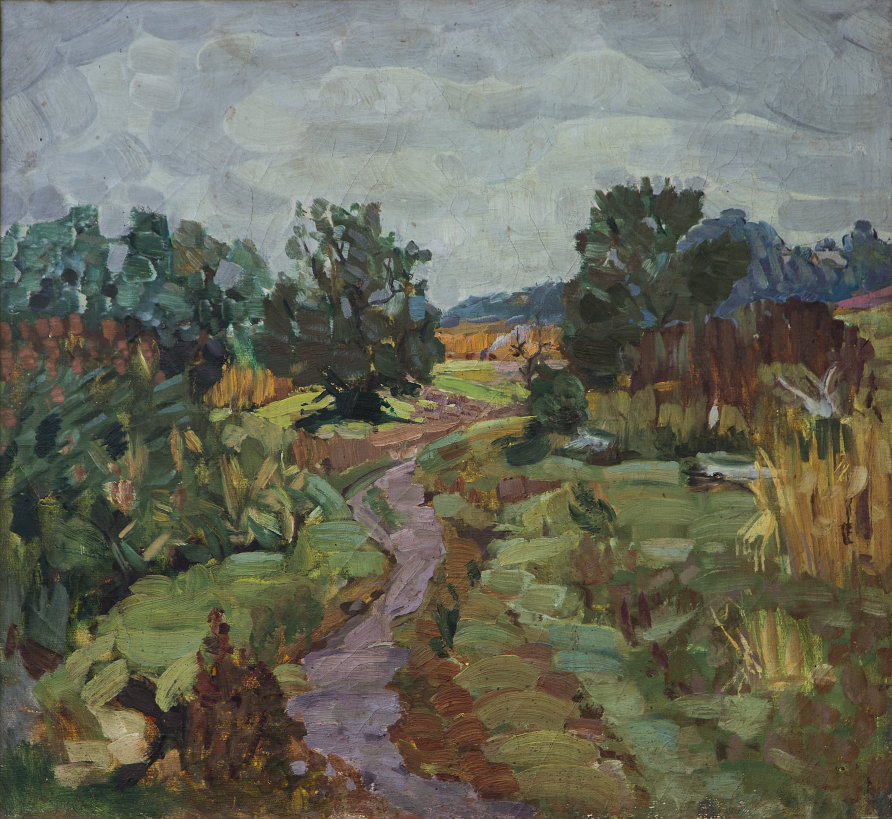 Євген Деркач (1940-2021 рр.) Шлях до Олександрівки. (1980-ті). полотно/олія / https://www.facebook.com/photo?fbid=1887769694733314&set=pcb.1887771704733113 Євген Деркач (1940-2021 рр.) Шлях до Олександрівки. (1980-ті). полотно/олія / https://www.facebook.com/photo?fbid=1887769694733314&set=pcb.1887771704733113