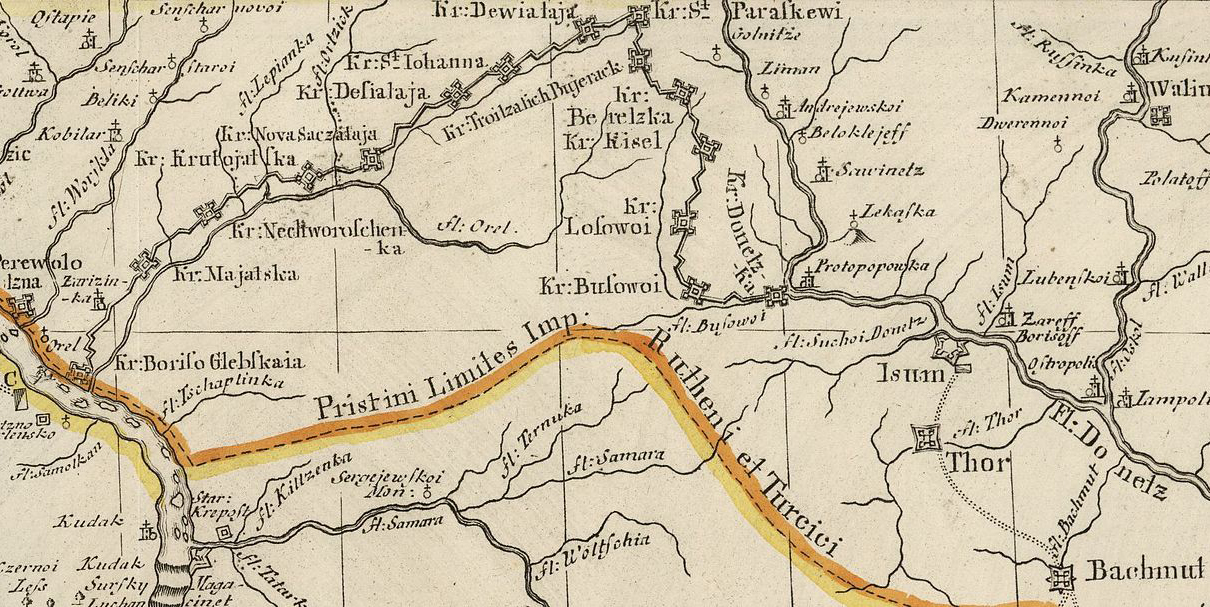 Українська лінія (1737) //https://uk.wikipedia.org/wiki/%D0%A3%D0%BA%D1%80%D0%B0%D1%97%D0%BD%D1%81%D1%8C%D0%BA%D0%B0_%D0%BB%D1%96%D0%BD%D1%96%D1%8F#/media/%D0% A4%D0%B0%D0%B9%D0%BB:Ukrainskaya_liniya.1737.jpg