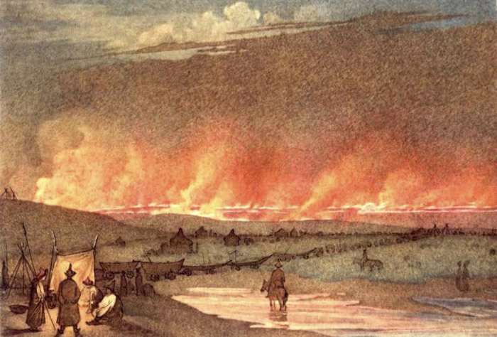Пожежа в степу. Худ. Т.Г. Шевченко. 1848 // https://www.t-shevchenko.name/uk/Painting/1848-49/FireInTheDesert.html