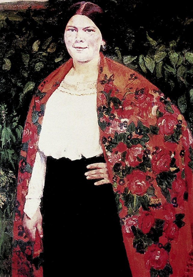 Малютін С.В. Портрет Насті Малікової. 1922. Картина з колекції Дніпропетровського художнього музею.