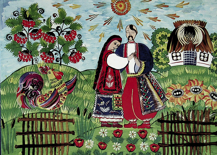 Кругла Юлія, 15 років «Дивне село». Фото з книги «Малюють діти Дніпропетровщини».