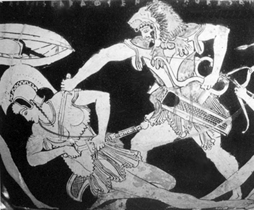 Геракл і амазонка. Антична кераміка // https://rutlib5.com/book/6594/p/7