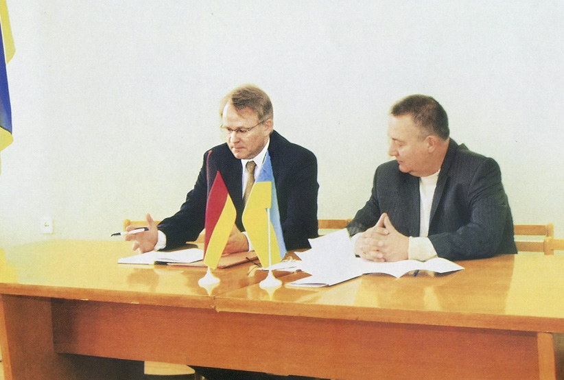 Микола Поляков  в ДНУ з послом США Карлосом Паскуале в Україні