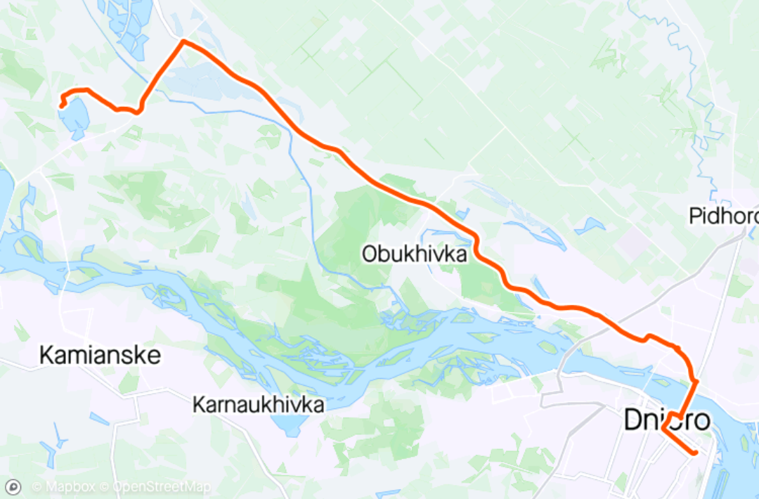 Маршрут у напрямку озер. З пофілю авторки в Strava