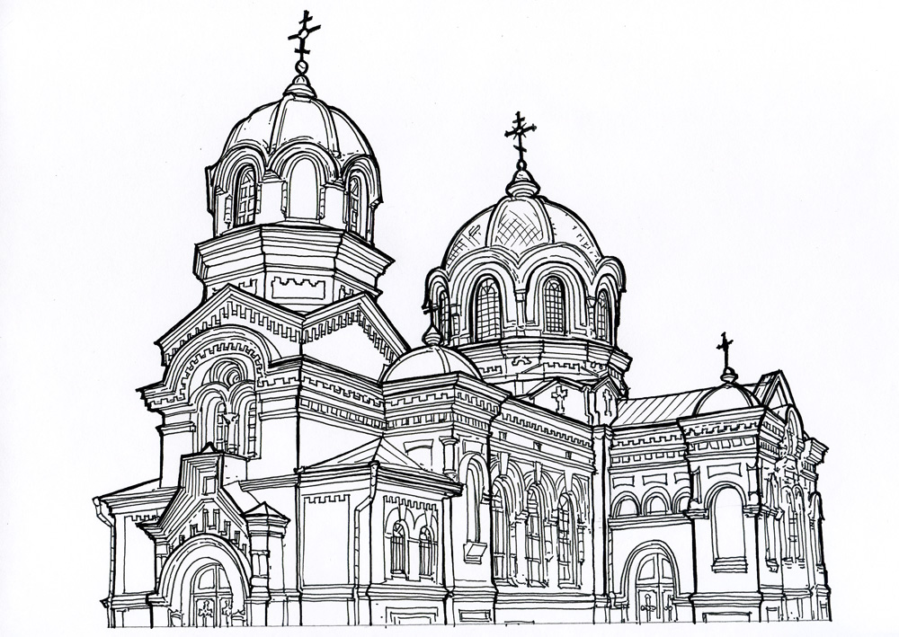 Свято-Покровський храм в Таромському, збудований на поч. ХХ ст. (мал. автора).