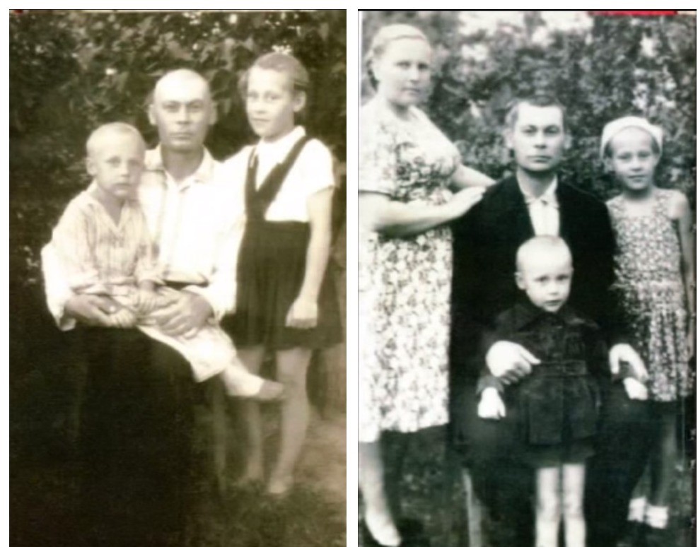 Сім’я Івана Кібця, жінка Євдокія, син Юрко, дочка Світлана