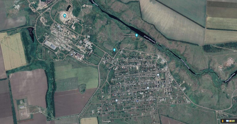 Село Токівське на мапі. Фото: https://https://www.google.com.ua/maps/@47.6649969,33.9601144,2129m/data=!3m1!1e3?hl=uk